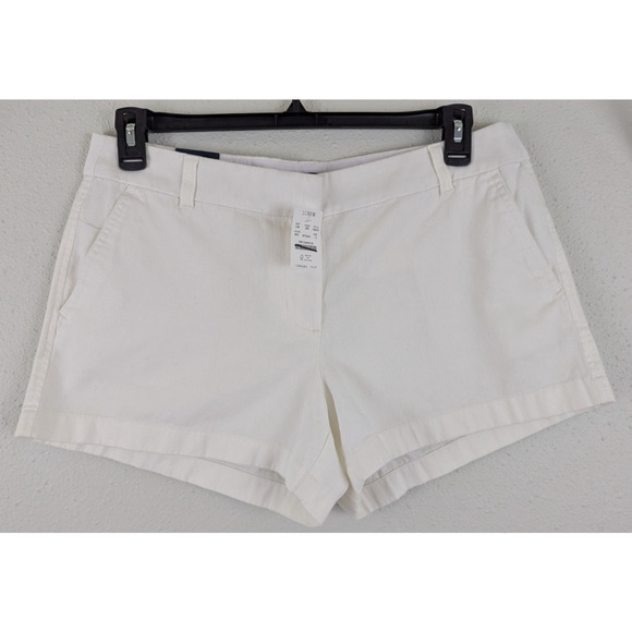 New J.Crew Factory sz 12 Classic Chino Shorts 3.5" white no stretch 4559 - Picture 1 of 5